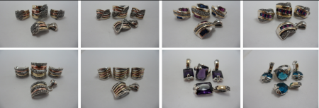 Joyas en plata y oro rodinado